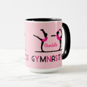 Gymnast Figures Cute Girls Gymnastics Personalized Mok (Voorkant rechts)