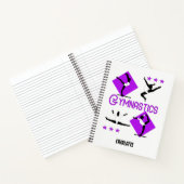 Gymnast Figures Cute Girls Gymnastics Personalized Notitieboek (Binnen)