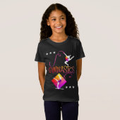 Gymnast Figures Cute Girls Gymnastiek Grafisch T-shirt (Voorkant volledig)