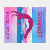 GYMNAST FLEECE BLANKET BACK FLIP DOEN. DEKEN (Voorkant (Horizontaal))