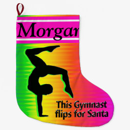 GYMNAST FLIPS VOOR SANTA CHRISTMAS STOCKING GROTE KERSTSOK