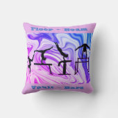 Gymnast Floor Beam Vault Bars Custom Paarse Blauw Kussen (Achterkant)