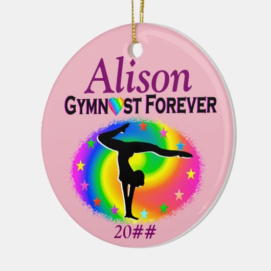 GYMNAST FOREVER GEPERSONALISEERD ORNAMENT (Links)