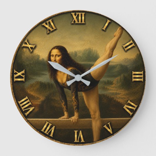 Gymnast Funny Mona Lisa Grote Klok (Voorkant)