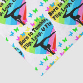 GYMNAST GEBOREN OM TE TUMMEN EN VLIEGEN ONTWERP TISSUEPAPIER (Detail)