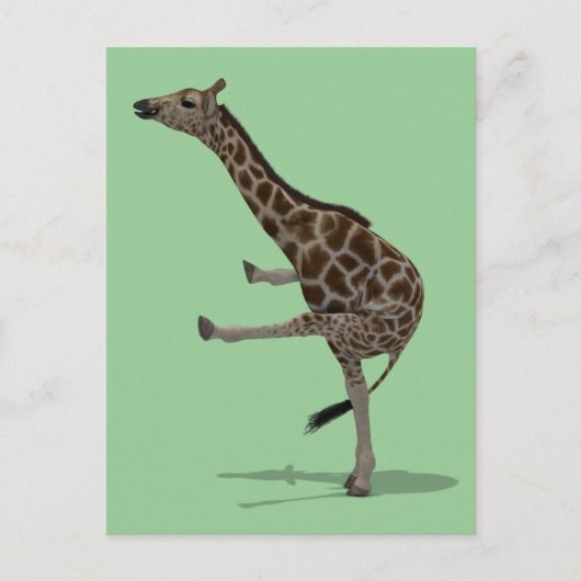 Gymnast Giraffe Briefkaart (Voorkant)