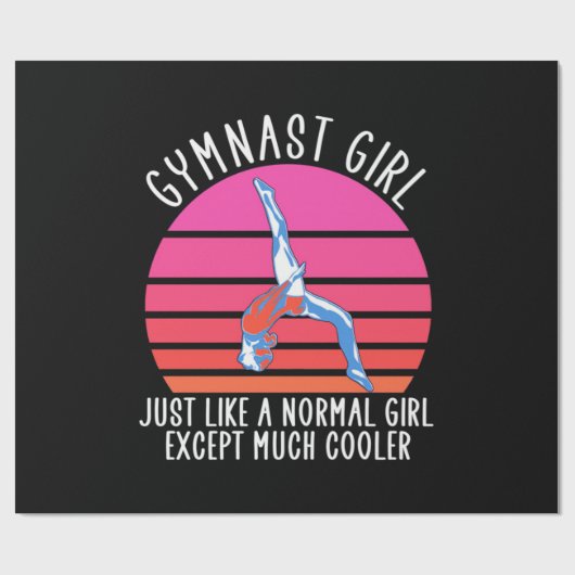 Gymnast Girl Cadeaupapier (Vlak)