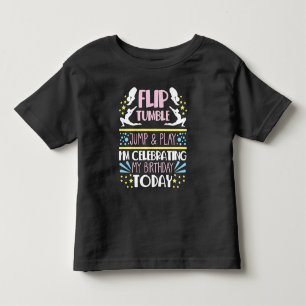 Gymnast Girl Gymnastic Birthday Flip Tumble Jump Kinder Shirts