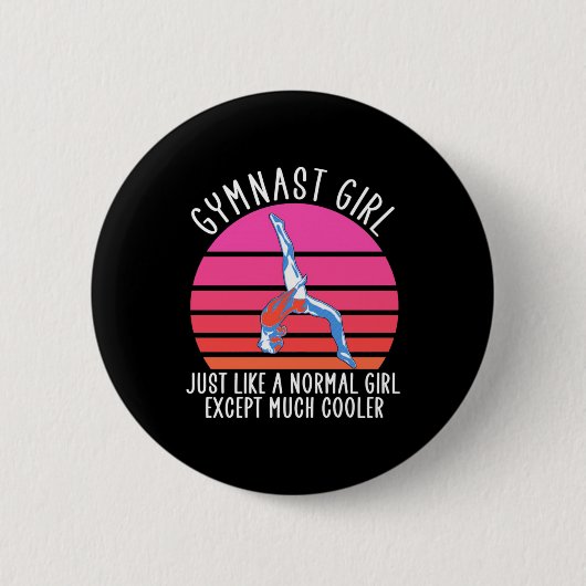 Gymnast Girl Ronde Button 5,7 Cm (Voorkant)