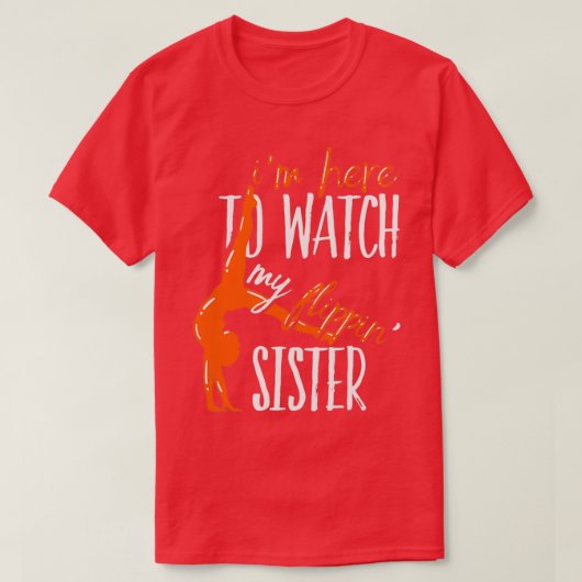 Gymnast Girl Tumbling Around Rhythmic Gymnastiek T-shirt (Design voorkant)