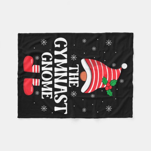 Gymnast Gnome Christmas Family Matching Group Funn Fleece Deken (Voorkant (Horizontaal))
