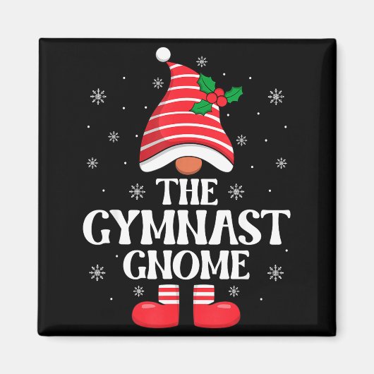 Gymnast Gnome Christmas Family Matching Group Funn Magneet (Voorkant)