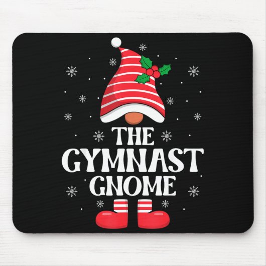 Gymnast Gnome Christmas Family Matching Group Funn Muismat (Voorkant)
