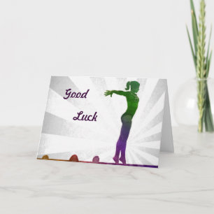 Gymnast Good Luck Card Kaart