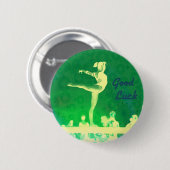 Gymnast Good Luck-knop Ronde Button 5,7 Cm (Voorkant /achterkant)