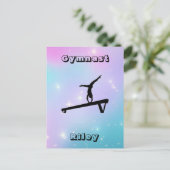 Gymnast Gymnastics Balance Beam Briefkaart (Staand voorkant)