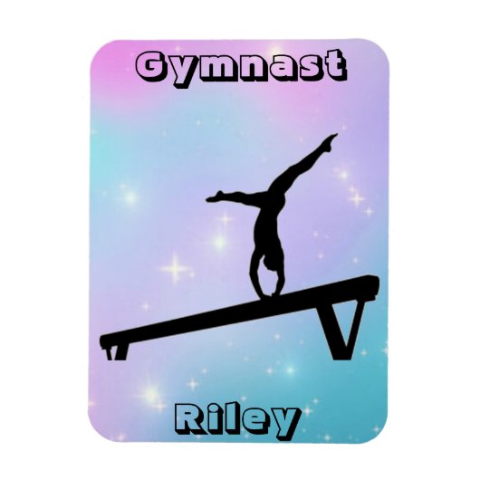 Gymnast Gymnastics Balance Beam Magneet (Verticaal)