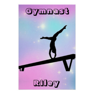 Gymnast Gymnastics Balance Beam Perfect Poster