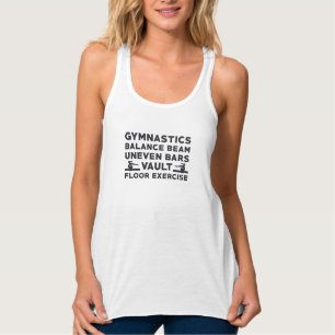 Gymnast Gymnastics Balance Beam Uneven Bars Vault Tanktop