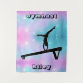 Gymnast Gymnastics Balance Beam Wandkleed (Voorkant)