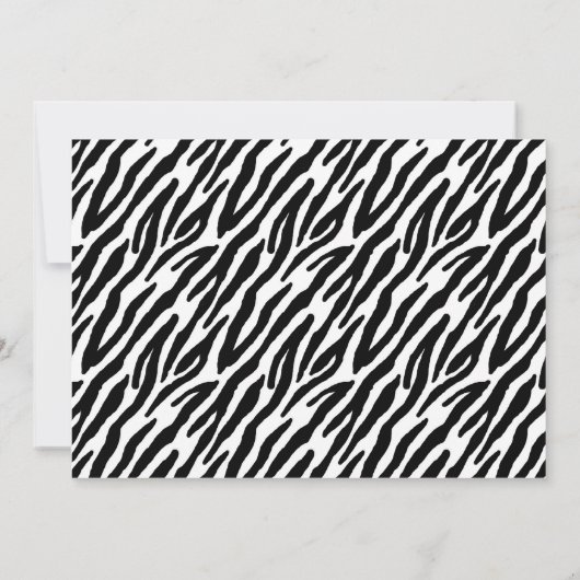 Gymnast Gymnastics Birthday Party Invitation Zebra Kaart (Achterkant)