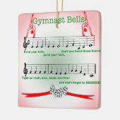 Gymnast Gymnastics Jingle Bell Song Ornament (Links)