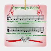 Gymnast Gymnastics Jingle Bell Song Ornament (Achterkant)