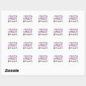 Gymnast harten ronde sticker (Vel)
