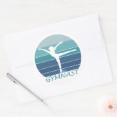 GYMNAST- IK HOUD VAN GYMNASTIEK. RONDE STICKER (Envelop)