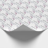 Gymnast in de zone balansbalk gymnastiek cadeaupapier (Hoek)