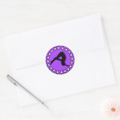 Gymnast in het paarse ronde sticker (Envelop)