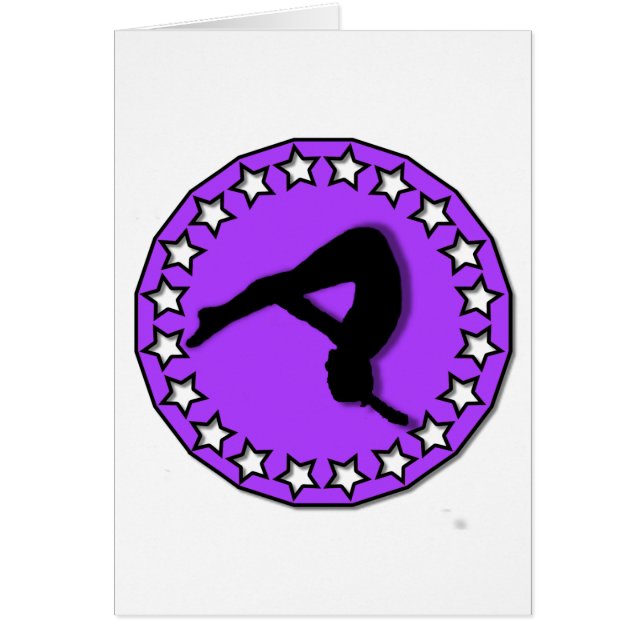 Gymnast in paars (Voorkant)