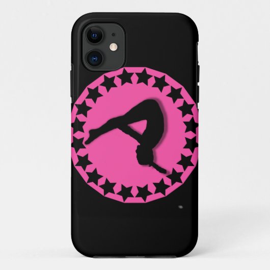 Gymnast in roze Case-Mate iPhone case (Achterkant)