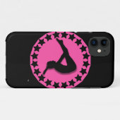 Gymnast in roze Case-Mate iPhone case (Achterkant (horizontaal))