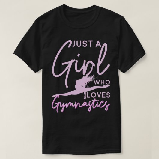 Gymnast is gewoon een meisje dat van Gymnastiek ho T-shirt (Design voorkant)