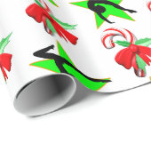 GYMNAST KERST SNOEP RIET ONTWERP CADEAUPAPIER (Rol Hoek)