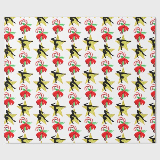 GYMNAST KERST SNOEP RIET ONTWERP CADEAUPAPIER (Vlak)