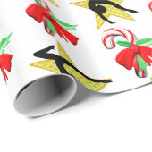 GYMNAST KERST SNOEP RIET ONTWERP CADEAUPAPIER (Rol Hoek)