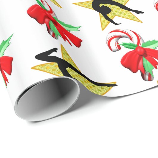 GYMNAST KERST SNOEP RIET ONTWERP CADEAUPAPIER (Rol Hoek)