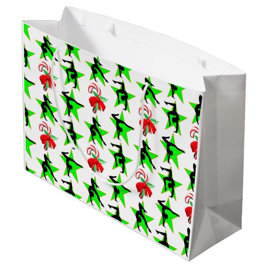 GYMNAST KERST SNOEP RIET ONTWERP LARGE CADEAUTASJE (Achterkant Gekanteld)