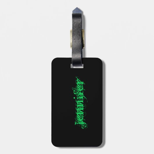 Gymnast Laat het op de vloer gepersonaliseerd groe Bagagelabel (Achterkant verticaal)