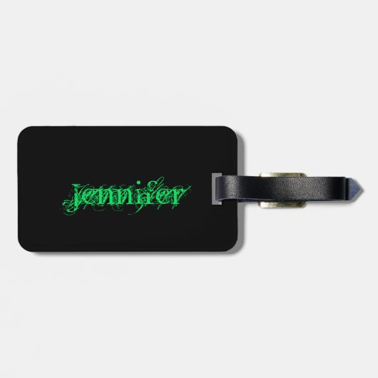 Gymnast Laat het op de vloer gepersonaliseerd groe Bagagelabel (Achterkant horizontaal)