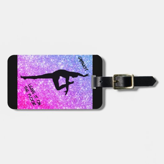 Gymnast Laat het op de vloer Gepersonaliseerde Paa Bagagelabel (Voorkant horizontaal)