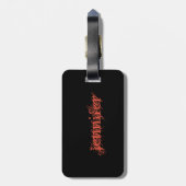 Gymnast laat het op het Bagagelabel van de Douane  (Achterkant verticaal)