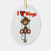 Gymnast Loves Rings Keramisch Ornament (Rechts)
