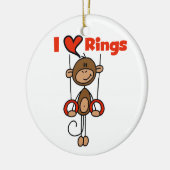 Gymnast Loves Rings Keramisch Ornament (Links)
