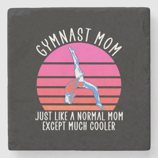 Gymnast Mam Stenen Onderzetter (Voorkant)