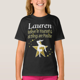 GYMNAST MEISJE DROOMT GEPERSONALISEERDE T-SHIRT