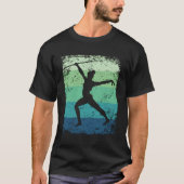 Gymnast Met Baton Meisjes Kinder Retro Ritmische G T-shirt (Voorkant)