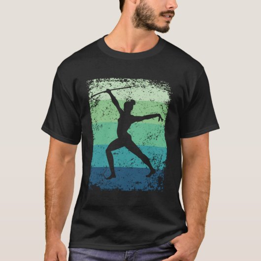 Gymnast Met Baton Meisjes Kinder Retro Ritmische G T-shirt (Voorkant)